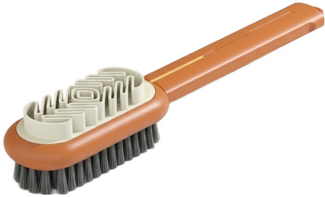 마켓피아 운동화 신발 브러쉬 청소 스웨이드 구두솔 19 x 3.6 x 4 cm, 오렌지, 2개