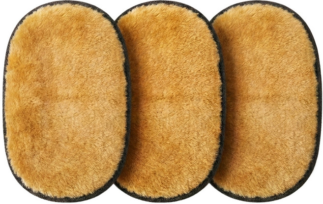 마켓피아 장갑형 신발 세척 관리 브러시 18 x 12 cm, 카멜, 3개