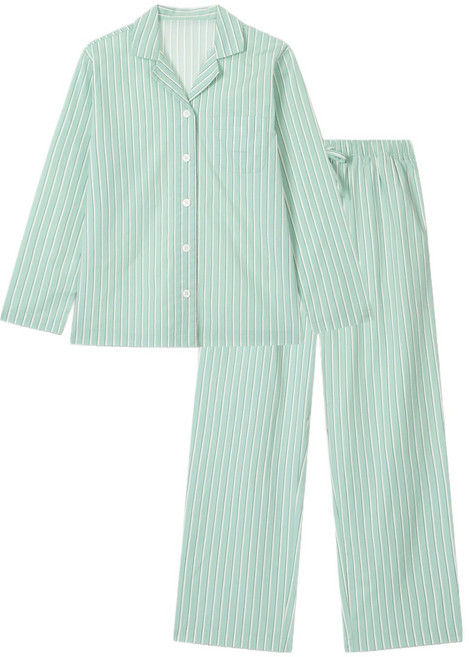 JAJU 여성용 코튼 스트레치 파자마 세트