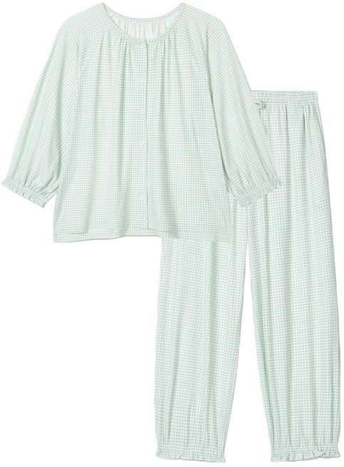 JAJU 女性蜜桃絨九分睡衣套組