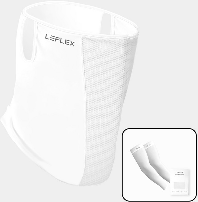 르플렉스 오리지널 마스크 + 무봉제 팔토시 2p 세트, 화이트, 1세트