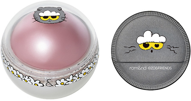 rom&nd 台灣公司貨 果汁腮紅球 ZO&FRIENDS聯名款 含粉撲 8.4g, 08 葡光喵喵, 1個