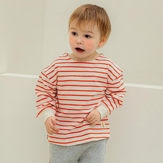 삠뽀요 허니스트라이프 티셔츠 PLRCT51