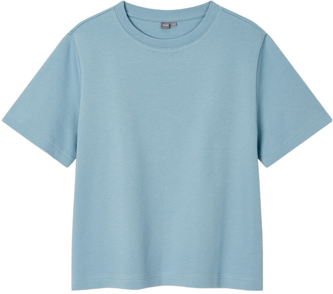 JAJU 여성용 헤비 코튼 반팔 티셔츠