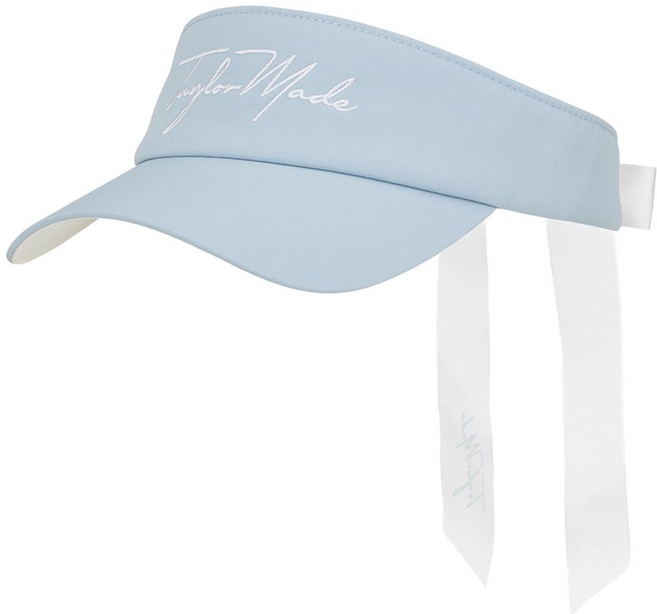 TaylorMade 女款 Script Logo 緞帶遮陽帽, 螢光藍, 1個