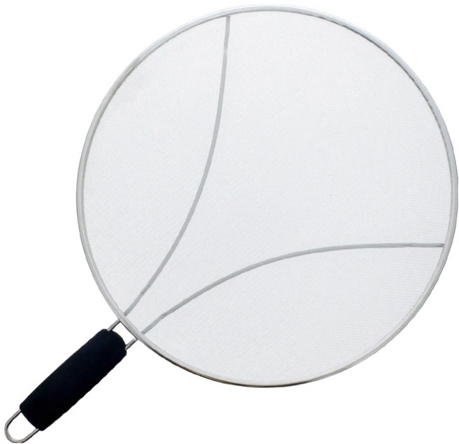 bella cuisine 橡膠手柄防油濺煎鍋蓋, 1個, 33cm