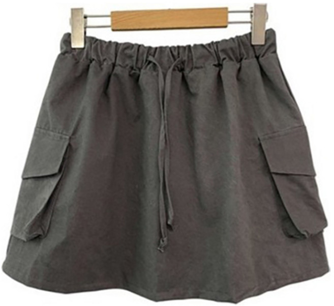 시크블랙 데니으 카고 포켓 밴딩 미니스커트 cpsk7639k61