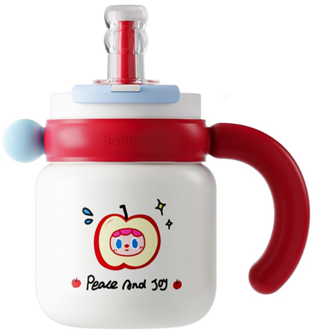 bablov 花伴森 316胖墩保溫壺, 奶油紅果, 1個, 900ml