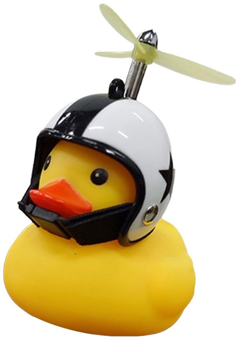 트레벨로 프로펠러 헬멧 러버덕 자전거라이트, 스타블랙, 1개