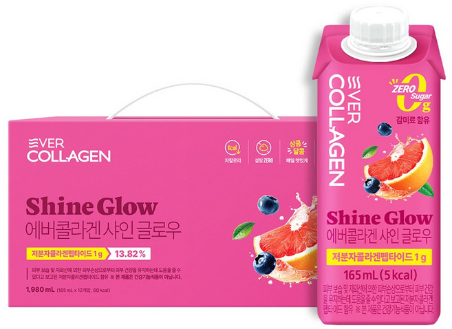 EVER COLLAGEN Shine Glow 膠原蛋白 12入, 1個, 1.98L