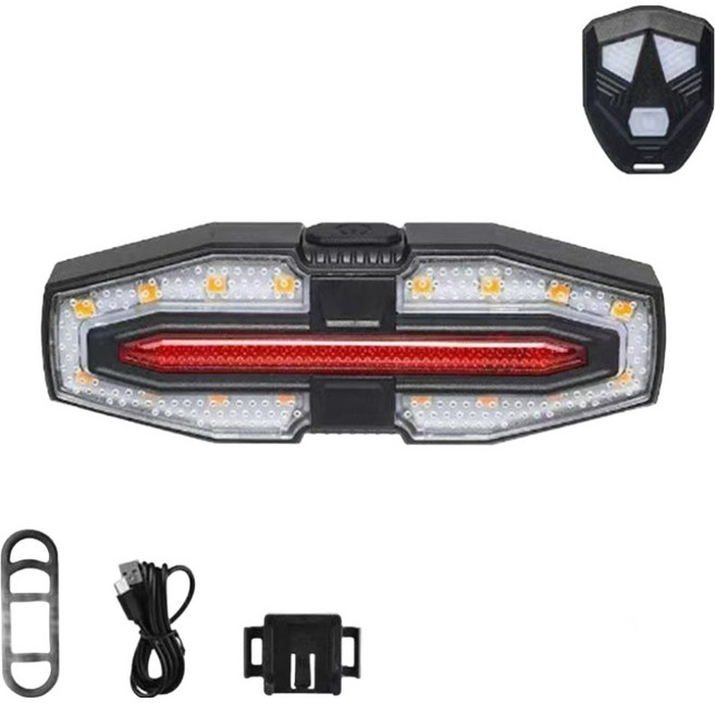 아이젠하우스 자전거 안전 방향지시등 + 리모컨, 검은색, 1세트