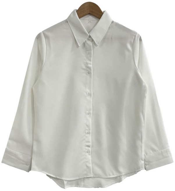 플랜데이 여성용 데일리 수니 링클프리 베이직 셔츠