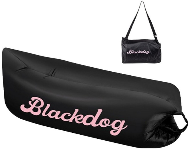 BLACKDOG 휴대용 야외 캠핑 싱글 에어소파 BD153, 블랙