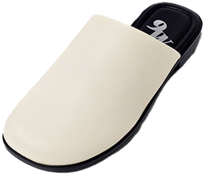 ninewest 女款簡約方頭穆勒鞋 2cm HSBSPNW250, 象牙白, 240