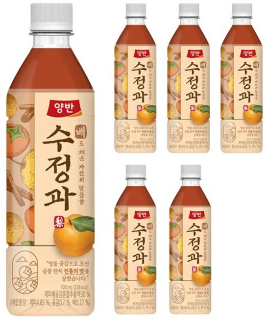 양반 배 수정과, 500ml, 6개