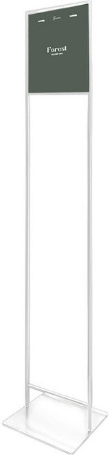 롱철제 POP 포스터 스탠드 고급형 A4, 1개, 화이트