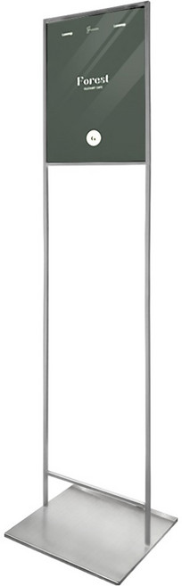 롱철제 POP 포스터 스탠드 고급형 A3, 1개, 스텐실버