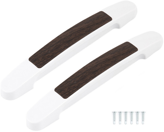 철물대장 베란다 샷시 좌우 겸용 만능 미닫이손잡이, 2개, 월넛