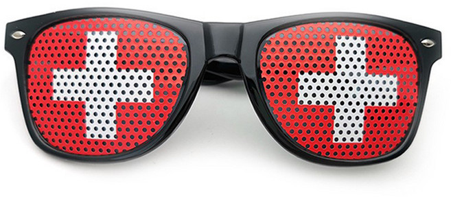 마켓피아 패션 파티 국가 선글라스, 스위스, 1개