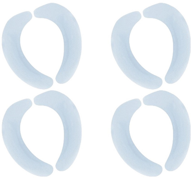 블럭마트 욕실 심플 변기시트 세트, 블루, 4세트