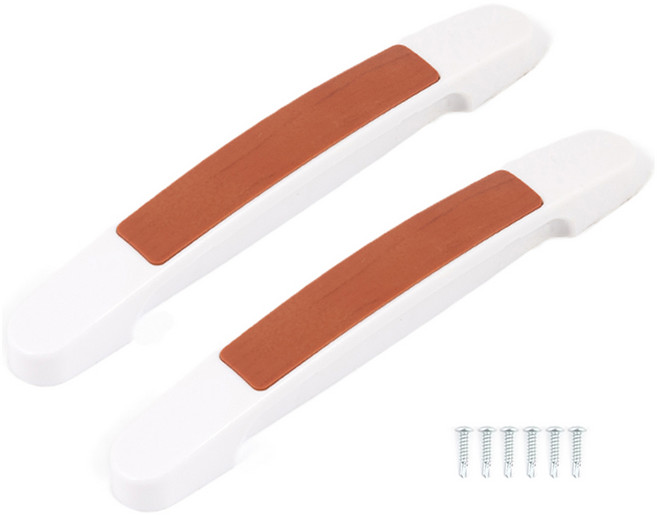 철물대장 베란다 샷시 좌우 겸용 만능 미닫이손잡이, 2개, 체리