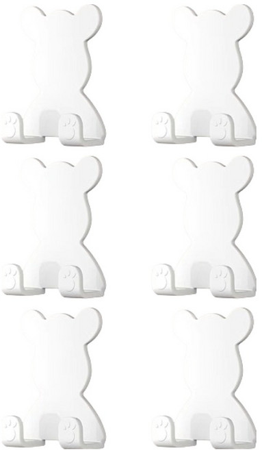 블럭마트 욕실 면도기 & 코드 걸이, 화이트, 8개