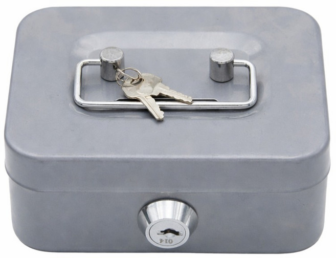 엑스터 가정용 철제 캐쉬박스, 그레이