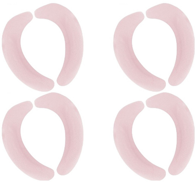 블럭마트 욕실 심플 변기시트 세트, 핑크, 4세트