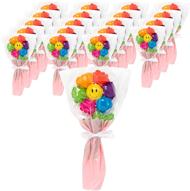 minhwashop 微笑花束氣球製作組 I250062B, 20套, 彩虹