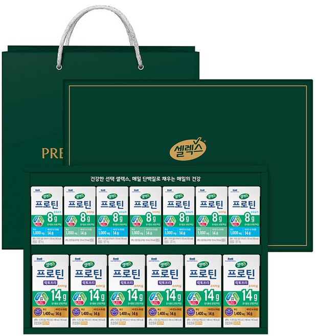 셀렉스 프로틴 음료 종합세트 1호 + 쇼핑백, 190ml, 1세트