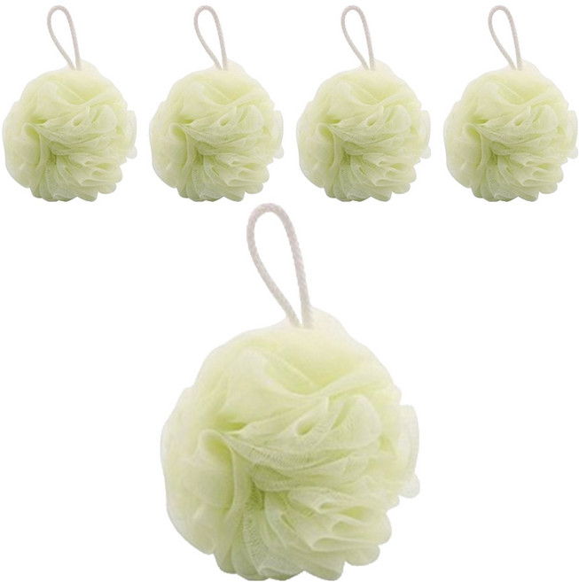 블럭마트 샤워볼, 그린, 5개, 1개입