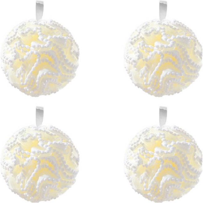 블럭마트 욕실 버블 샤워볼, 화이트, 4개, 1개입