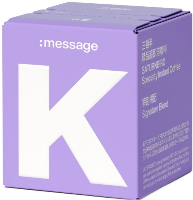 Saturnbird 訊息系列 冷萃咖啡 K 經典綜合 中度烘焙, 3g, 1個, 6入