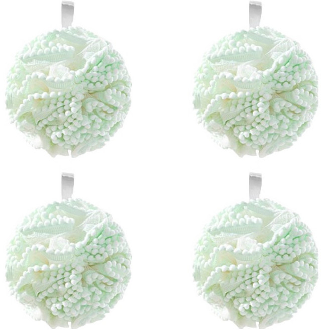 블럭마트 욕실 버블 샤워볼, 그린, 4개, 1개입