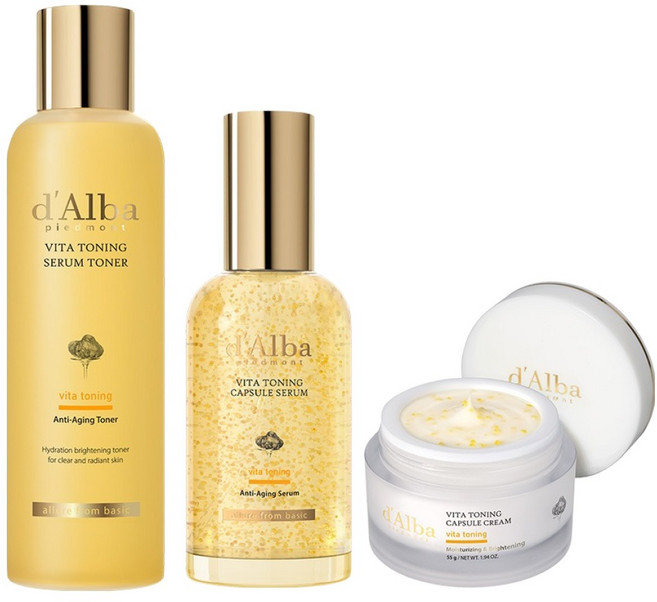 달바 비타 토닝 세럼토너 180ml + 캡슐세럼 100ml + 캡슐크림 55g 세트, 1세트