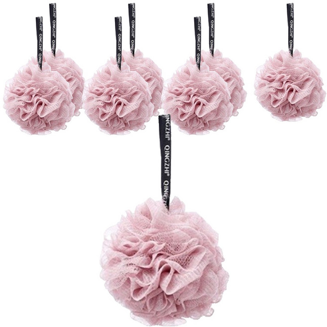 블럭마트 샤워볼, 핑크, 8개, 1개입