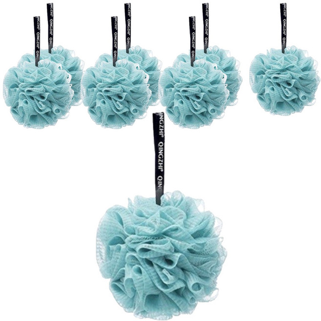 블럭마트 샤워볼, 블루, 8개, 1개입