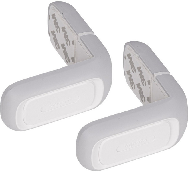 아가드 히든버튼 서랍 잠금장치, 화이트, 2개