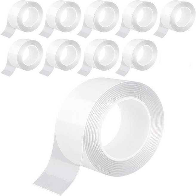 러블리팜 울트라 픽스 클리어 겔 초강력 양면 실리콘 테이프 30mm x 3m, 10개