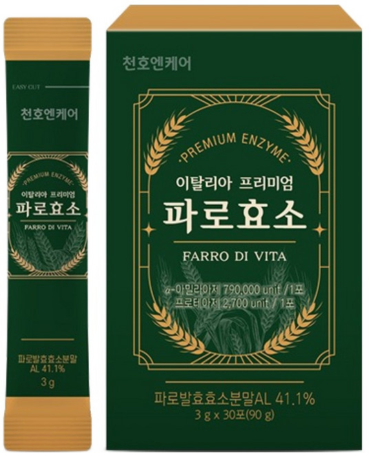 천호엔케어 이탈리아 프리미엄 엠머밀 발효 파로 효소 30p, 90g, 1개