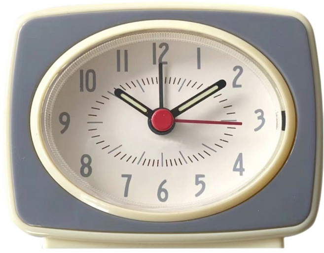 벤홈 레트로 감성 무소음 알람시계, 그레이