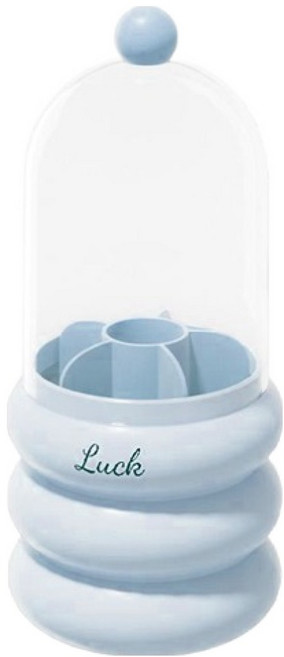 더플로우커머스 모드플러스 공주풍 방진 돔형 메이크업 브러시 케이스 보관함, 블루, 1개