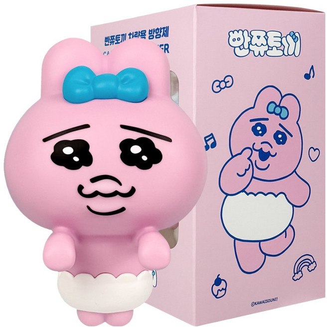 벨르아망 빤쮸토끼 내비게이션 모니터 걸이형 차량용 방향제, 1개, 프레쉬 코튼