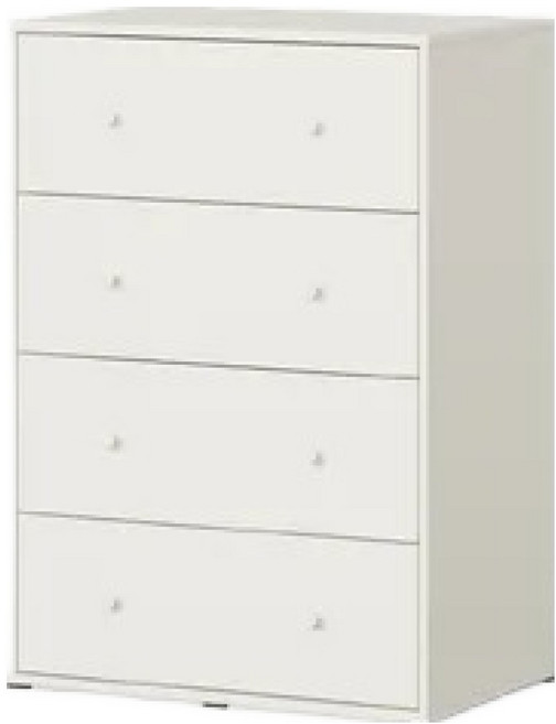 한샘 샘키즈 보나 일반 4단 서랍장 800 방문설치, 화이트, 4개