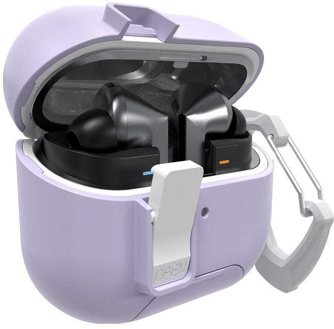 Imall Buds 防丟手機支架 MagSafe 門鎖保護殼, 紫色, 1個, Buds3 / Buds3 Pro