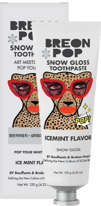 브레온팝 스노우글라스 아이스민트향 치약, 120g, 1개입, 1개