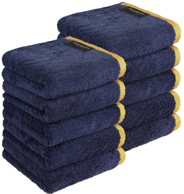 코튼클라우드 레이어 선염 타월 200g 40수 코마사, 트루네이비, 10개