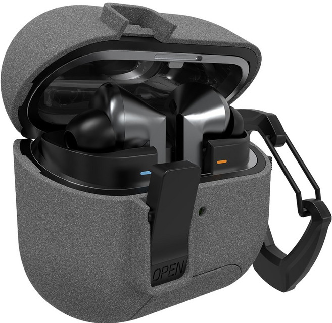 Imall Buds 防丟手機支架 MagSafe 門鎖保護殼, 霧面灰, 1個, Buds3 / Buds3 Pro