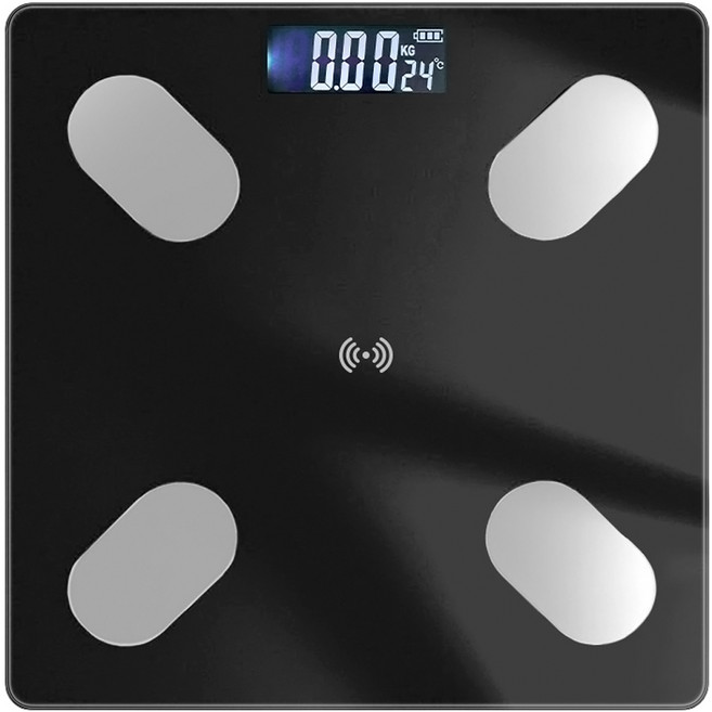 UTA 無線藍芽體脂計, 經典黑, 1個, A3