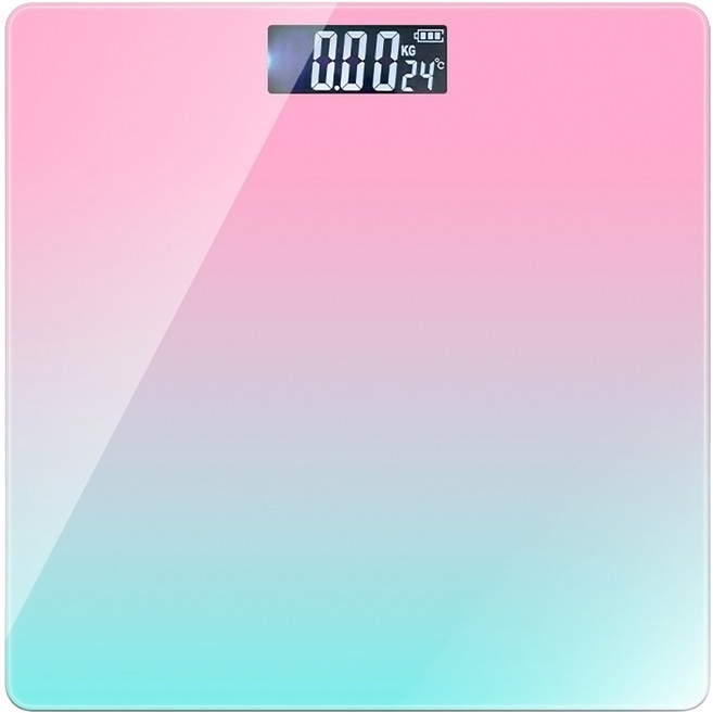 UTA 無線藍芽體脂計, 粉藍漸層, 1個, A3
